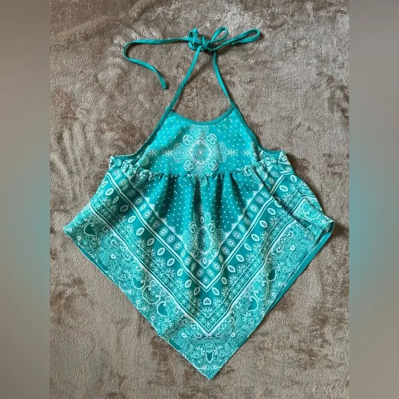 Twine & String Tank Top Green Women’s Size Medium - Picture 2 of 6